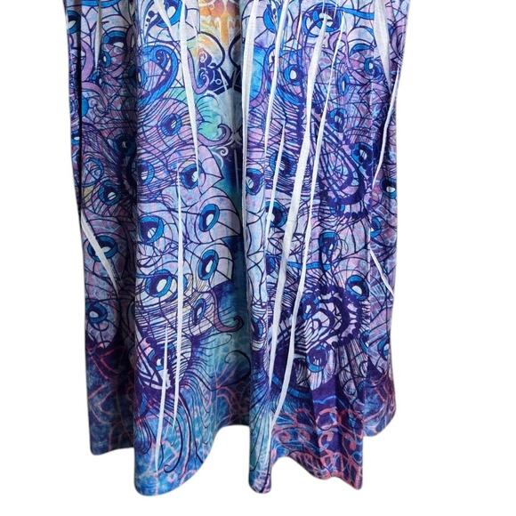 Catalina Womens Swim Cover Up Top XL Boho Peacock Print Resort Vacation Beach - Picture 4 of 9